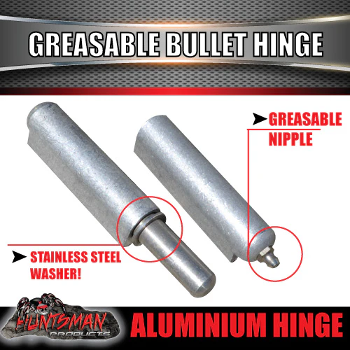 x10 200mm x 23mm Aluminium Greasable Bullet Hinge - Image 4