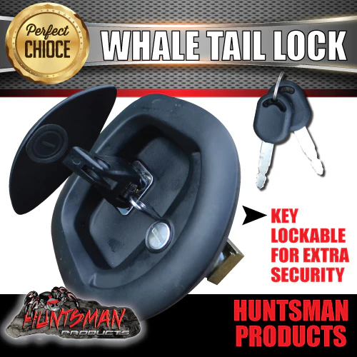 x10 Black Whale Tail T Handle Folding Locks for Trailer Canopy Box - Image 7