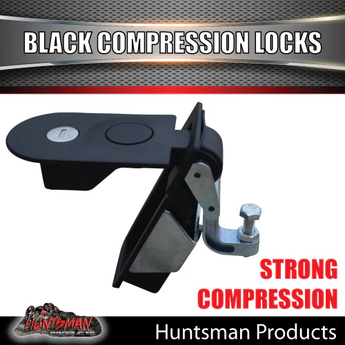 x10 Large Black Compression Lock Rounded End for Tool Box Camper Tradesman Trailer - Image 4