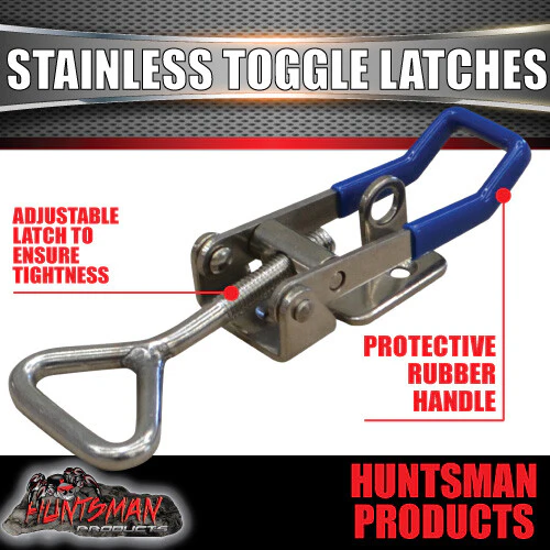 x10 Large Stainless Steel Toggle Over Centre Latch. Tool Box Truck Trailer SS304 - Image 4