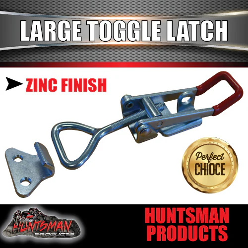 x10 Large Zinc Toggle Latch Over Centre Fasteners For Tool Box Trailer 4wd - Image 2
