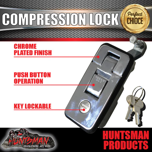 X10 Small Chrome Compression Locks for Tool Box, Camper Tradesman Trailer - Image 3