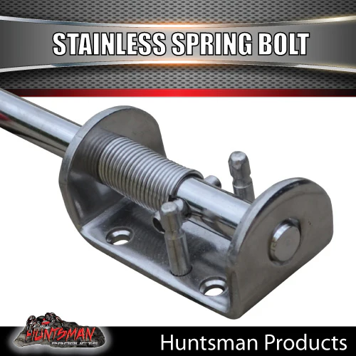 10x 1/2" Truck Trailer Door Stainless Spring Bolt Latch Catch 12mm x 160mm - Image 2