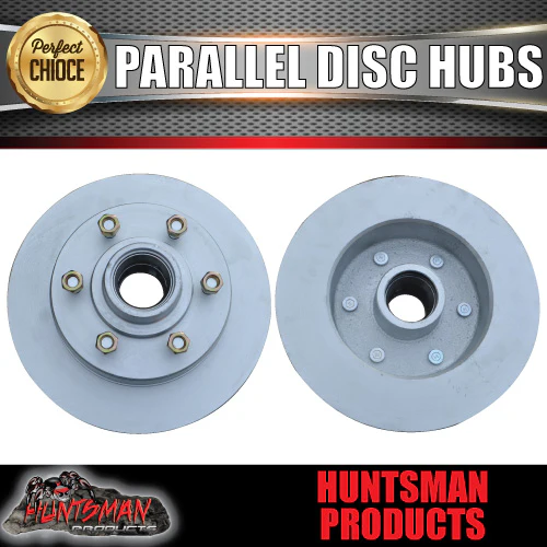 x2 12" Dacromet 1600kg 6 Stud Parallel Trailer Discs 6/139.7 PCD. - Image 2