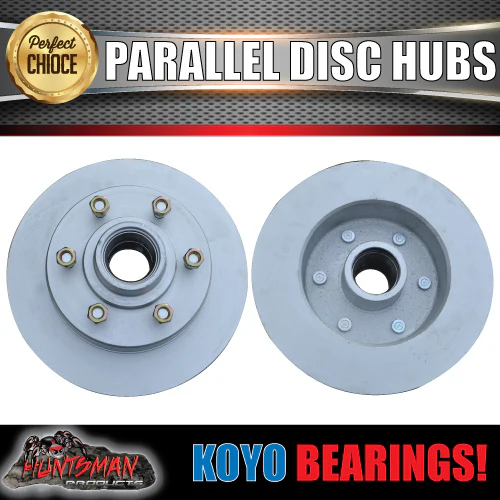 x2 12" Dacromet 6 Stud Parallel Trailer Discs & Japanese Bearings. - Image 3