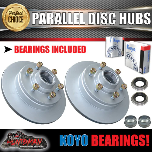 x2 12" Dacromet 6 Stud Parallel Trailer Discs & Japanese Bearings. - Image 4