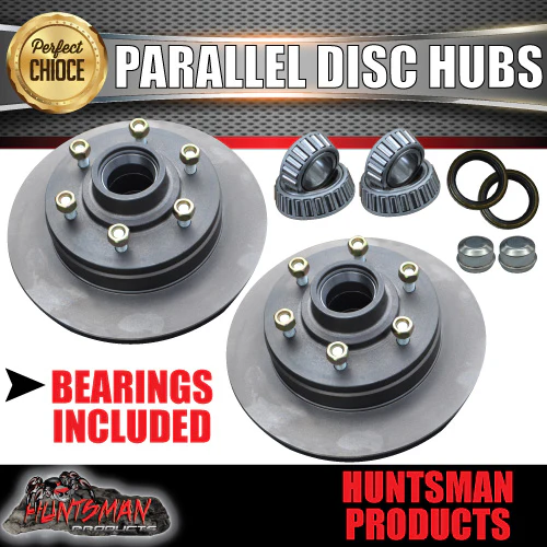 x2 12" Natural Finish 1600kg 6 Stud Parallel Trailer Discs 6/139.7 PCD. L68149 - Image 3