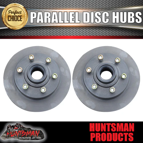 x2 12" Natural Finish 1600kg 6 Stud Parallel Trailer Discs 6/139.7 PCD. L68149 - Image 4