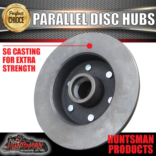 x2 12" Natural Finish 1600kg 6 Stud Parallel Trailer Discs 6/139.7 PCD. L68149 - Image 5