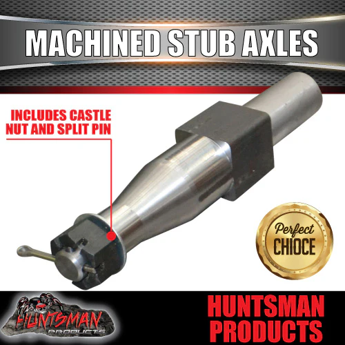 x2 2000kg Machined Trailer Stub Axles To Sleeve Into 50mm x 5mm RHS - Image 4