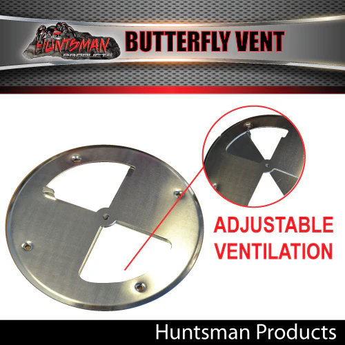 2x Aluminium Butterfly Vent. 197mm diameter Caravan, Boat, Truck Horse Float - Image 5