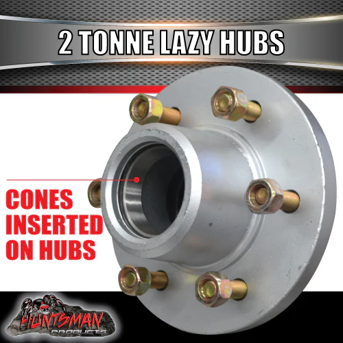 x2 Gal 2 Tonne 6 Stud Trailer Caravan Hubs 6/139.7 pcd 2000kg KOYO Bearings. SG CASTING - Image 2