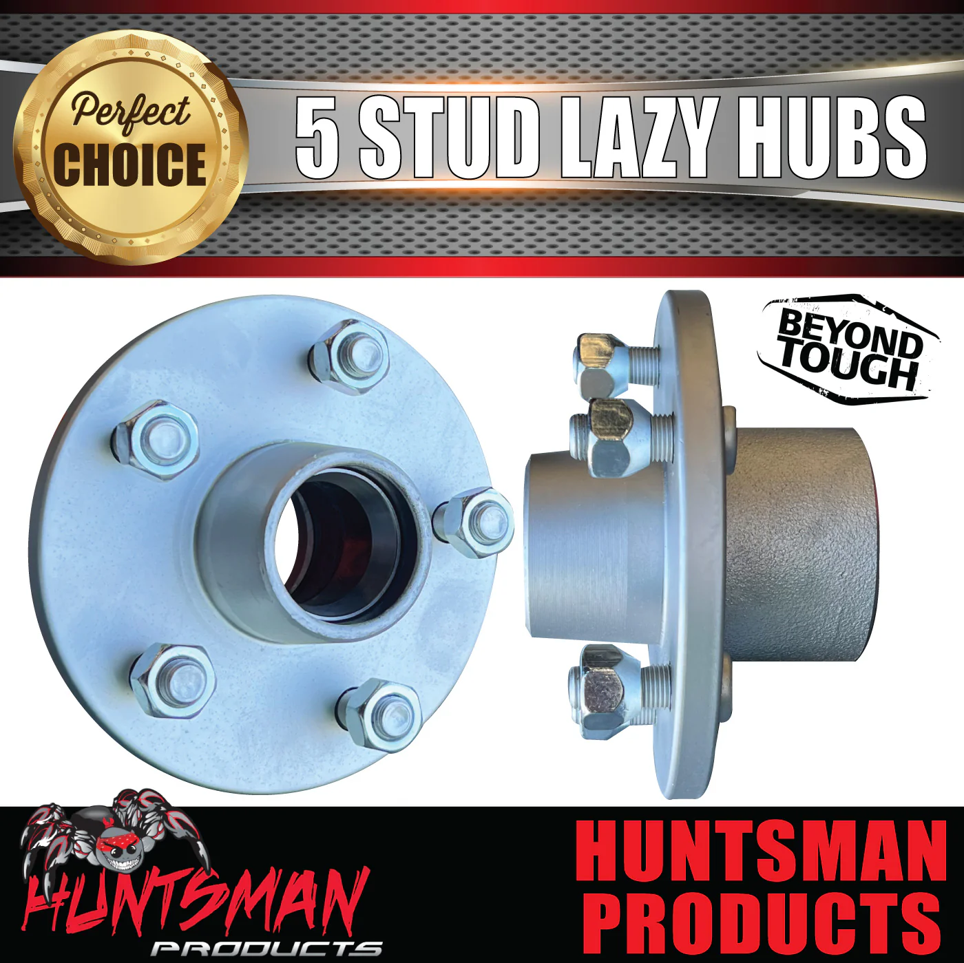 X2 Galvanised Boat Trailer Lazy hubs suit HT Holden 5/108 PCD KOYO LM Holden bearing Kits. - Image 8
