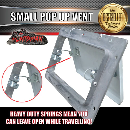 x2 Small White Pop Up Roof Air Vent For Trailer Canopy Horse float Truck Caravan - Image 3