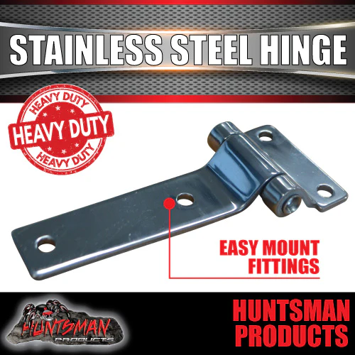 x2 Stainless Steel Flush Mount Hinge For Truck Trailer Boat Box Cabinet - Image 2