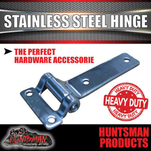 x2 Stainless Steel Flush Mount Hinge For Truck Trailer Boat Box Cabinet - Image 4