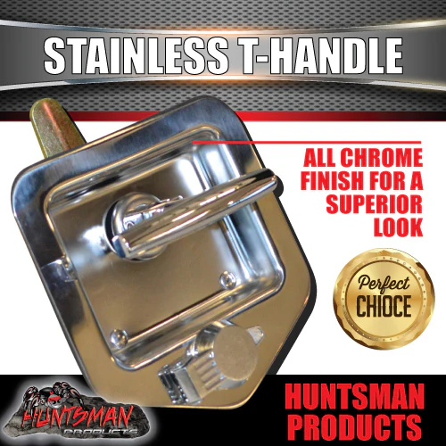 X2 T Handle Locks With Studs. Stainless Steel, Flush Mount, - Image 6