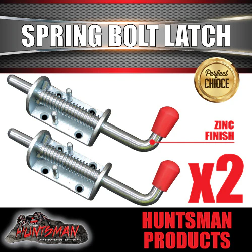 X2 Trailer Truck Door Spring Bolt Latch Catch 12mm x 160mm Ute Float Tailgate 1/2" - Image 2