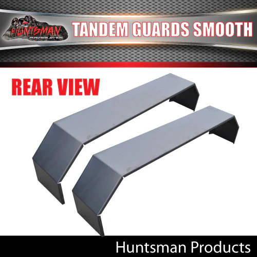 x2 Tandem 1740mm x 250mm Smooth Trailer Caravan Mudguards & Steps Suit Rocker Roller Springs - Image 2