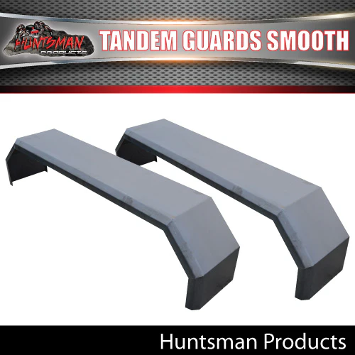 x2 Tandem 1740mm x 250mm Smooth Trailer Caravan Mudguards & Steps Suit Rocker Roller Springs - Image 5