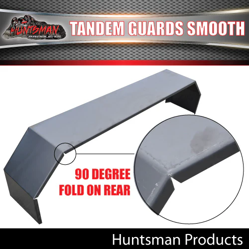 x2 Tandem 1740mm x 250mm Smooth Trailer Caravan Mudguards & Steps Suit Rocker Roller Springs - Image 6