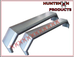 x2 Tandem 1590mm x 250mm Trailer Caravan Mudguards & Steps. Suit Slipper Springs - Image 2