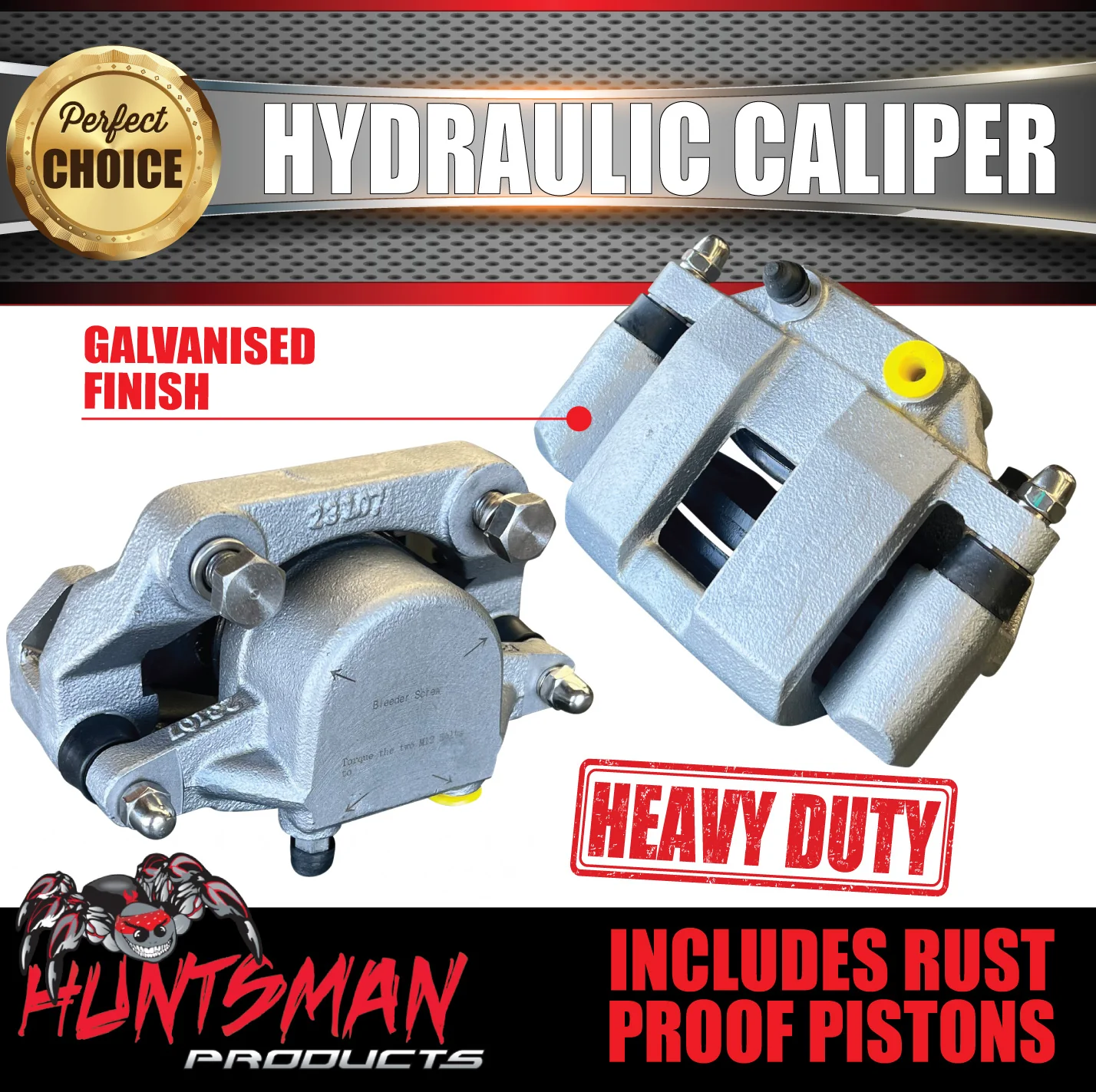 X2 Trailer Caravan Galvanised Hydraulic Disc Brake Calipers with Rust Proof Pistons suit Trojan Alko Huntsman - Image 3