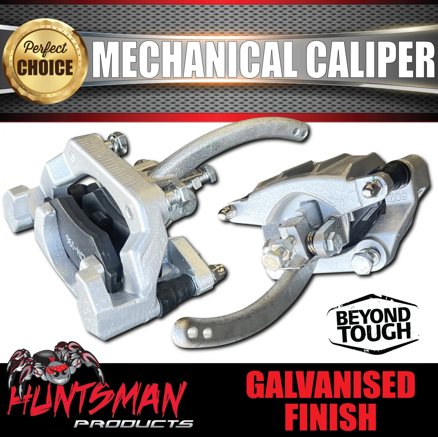 x2 Trailer Caravan Galvanised Mechanical Disc Brake Calipers. Alko Style. Concealed pads - Image 3