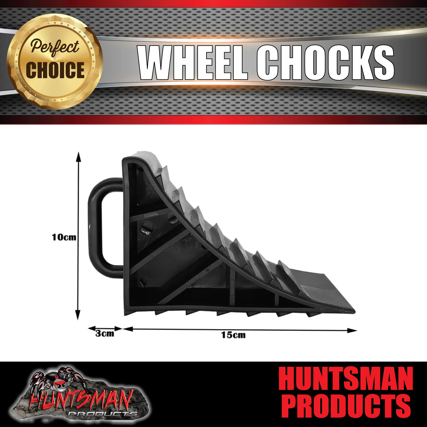 x2 Trailer Caravan RV Heavy Duty Wheel Safety Chocks Blocks - Image 3