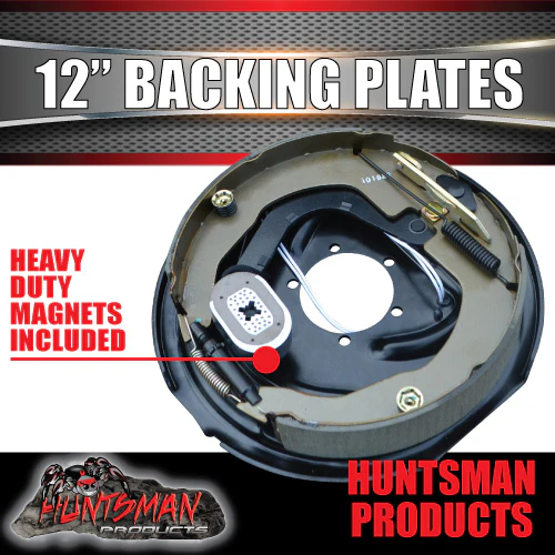 4x 12" Trailer Caravan Electric Brake Backing Plates. Quality Strong Magnets - Image 5