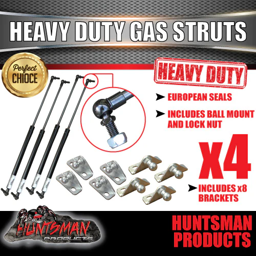 x4 600mm x 750 newton gas struts & brackets - Image 2