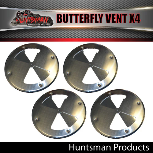 4x Aluminium Butterfly Vent. 197mm diameter Caravan, Boat, Truck Horse Float - Image 3