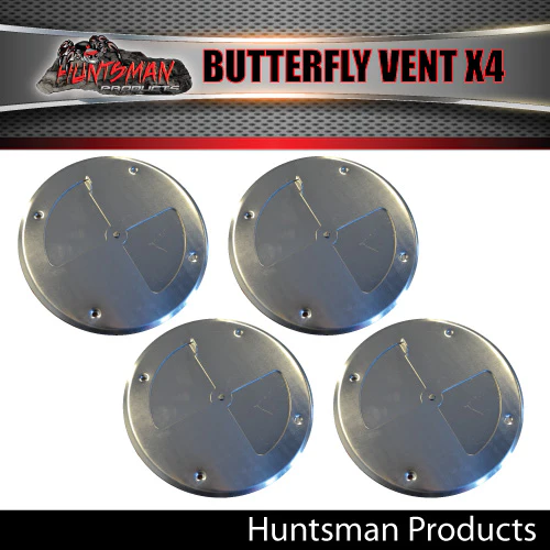 4x Aluminium Butterfly Vent. 197mm diameter Caravan, Boat, Truck Horse Float - Image 6
