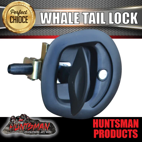 x4 Black Whale Tail T Handle Folding Locks for Trailer Canopy Box - Image 5