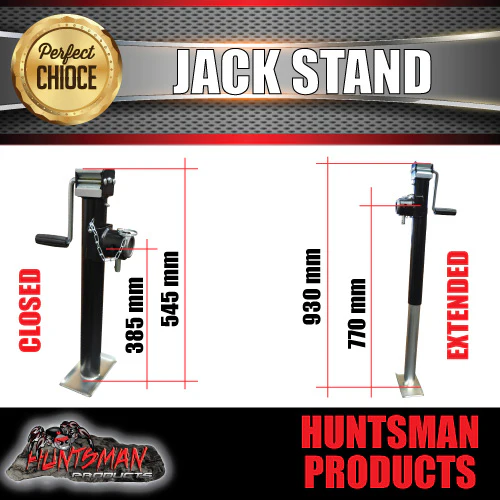 x4 caravan trailer canopy jack stands 907kg rated each. 385mm extension 050101 - Image 2