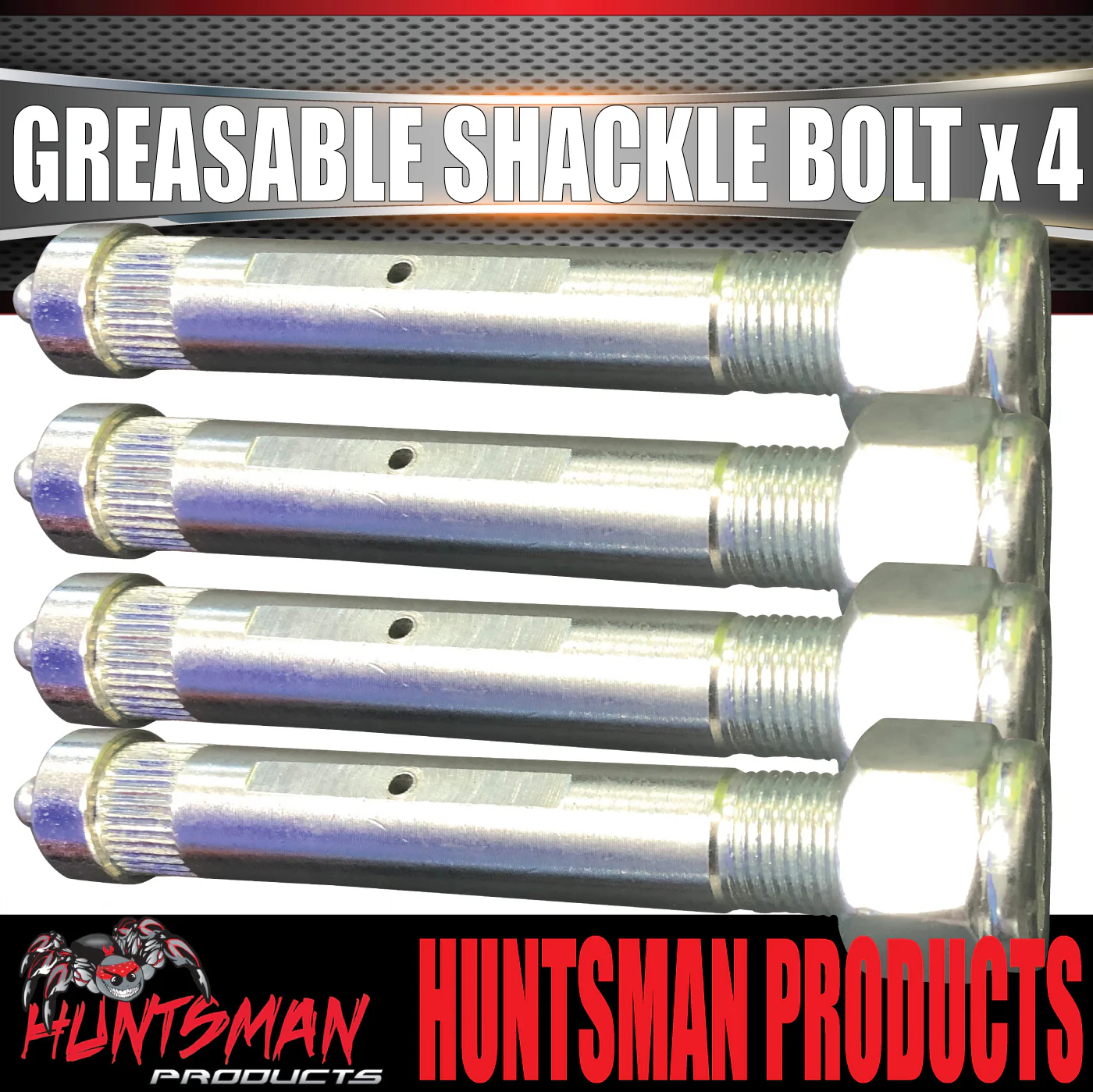 x4 Greasable Trailer Caravan Shackle Spring Bolt & Nut 5/8" X 4" Rocker Roller - Image 5