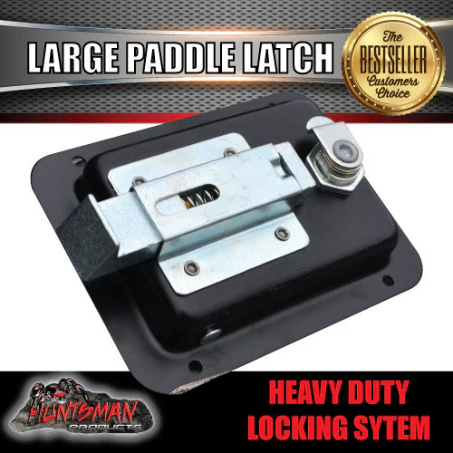 x4 Large Black Paddle Handle Lock Latch for Caravan Ute Truck Toolbox - Image 2