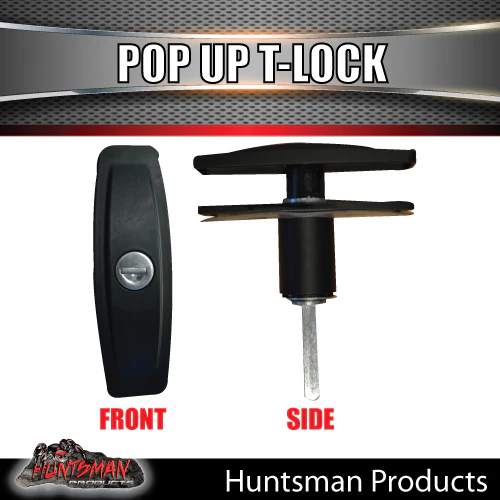 x4 Slim T Handle Pop Up Lock Latch for Trailer 4x4 Ute Caravan Canopy Toolbox - Image 2