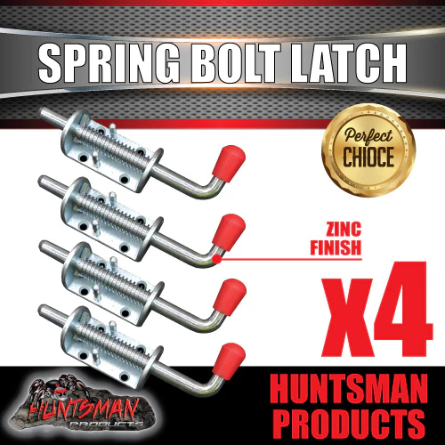 X4 Trailer Door Spring Bolt Latch Catch 12mm x 160mm Ute Float Tailgate 1/2" - Image 2