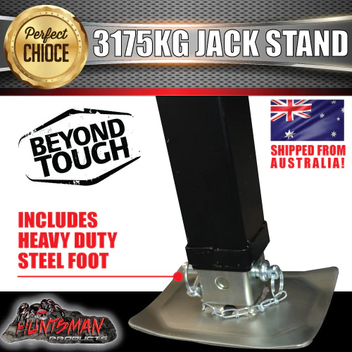 4x Heavy Duty Canopy Trailer Caravan Jack Leg Stand 3175KG Rated With Side Handle - Image 3