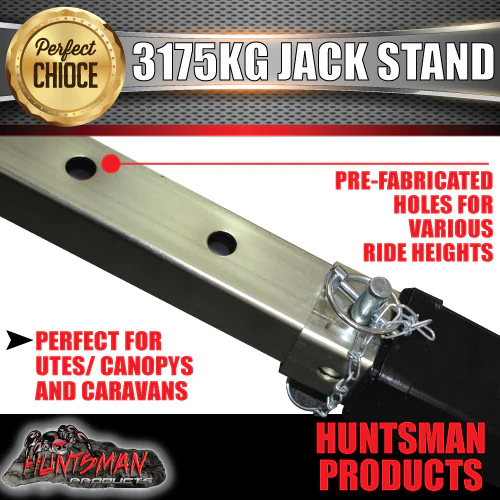 4x Heavy Duty Canopy Trailer Caravan Jack Leg Stand 3175KG Rated With Side Handle - Image 4