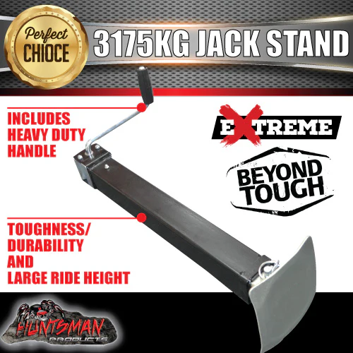 4x Heavy Duty Canopy Trailer Caravan Jack Leg Stand 3175KG Rated With Side Handle - Image 5