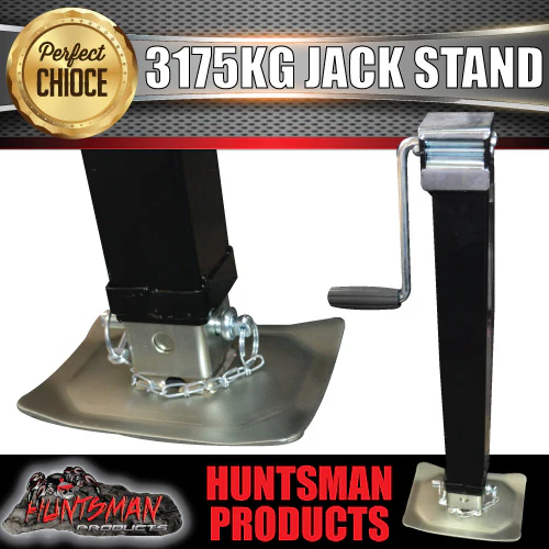 4x Heavy Duty Canopy Trailer Caravan Jack Leg Stand 3175KG Rated With Side Handle - Image 6