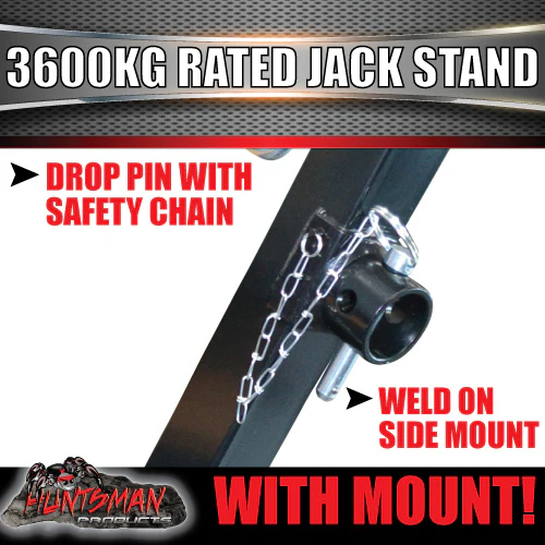 4x Canopy Trailer Caravan Jack Stand 3600kg Rated Heavy Duty 600mm Extension - Image 4