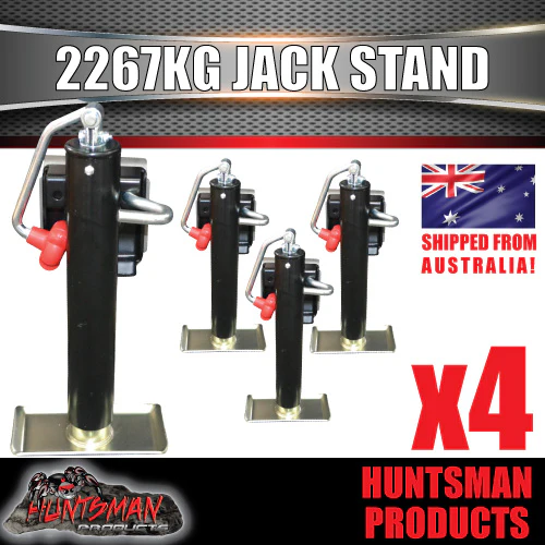 x4 trailer caravan canopy jack stands. 2267kg rated. heavy duty, 270mm extension - Image 2