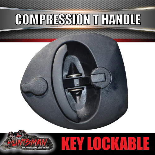 x6 Black Reinforced Fibre Compression T Lock for Trailer Caravan Boat Truck Toolbox - Image 4