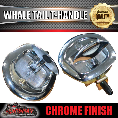 x6 Chrome Whale Tail T Handle Folding Lock for Trailer Caravan Canopy - Image 5