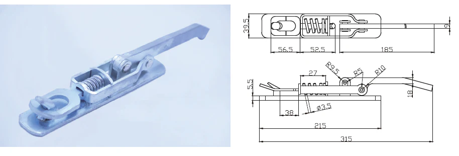 x6 Heavy Duty Over Centre Fastener Lock Latch (Weld On) - Image 4