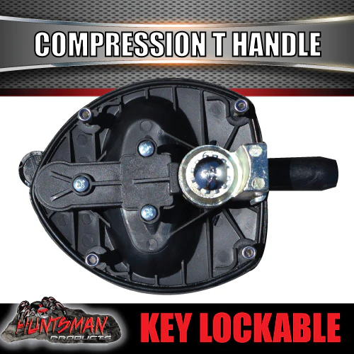 x8 Black Reinforced Fibre Compression T Lock for Trailer Caravan Boat Truck Toolbox - Image 5