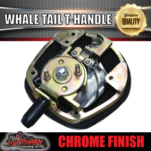 x8 Chrome Whale Tail T Handle Folding Lock for Trailer Caravan Canopy - Image 4